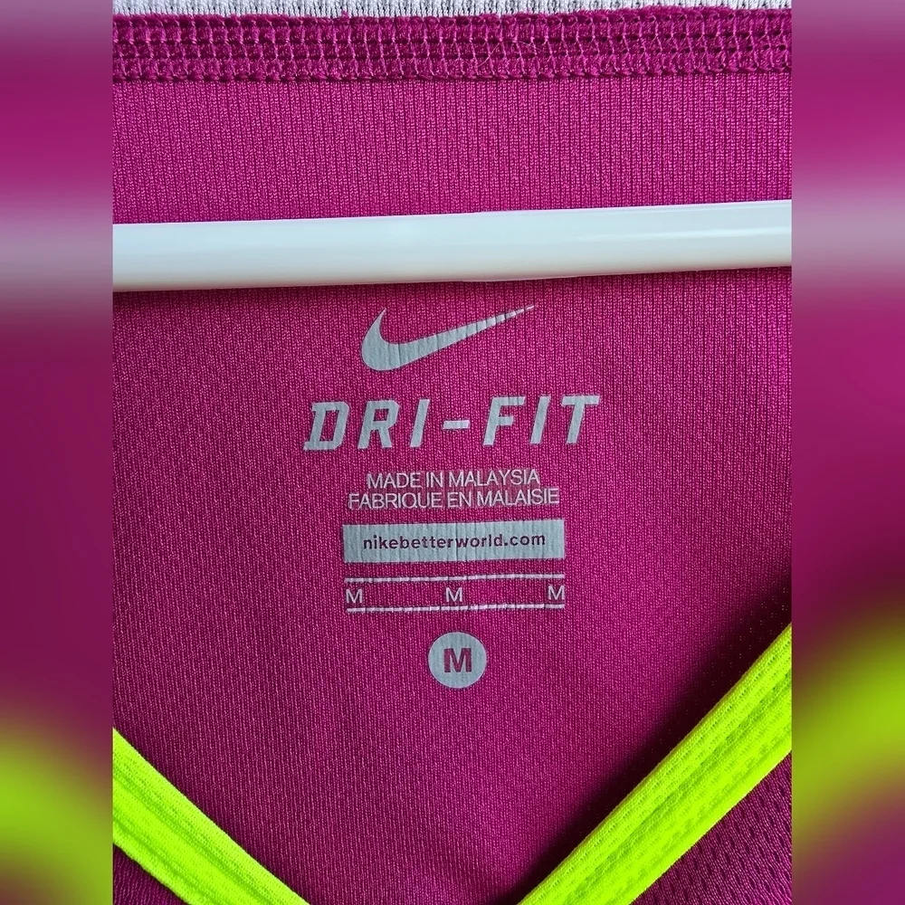 Nike Women's Fuchsia and Neon Long Sleeve Jersey